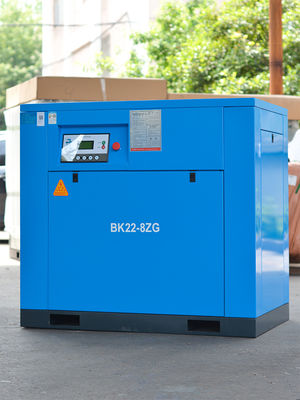 8bar 22kw Oli Pelumas Kompresor Udara Sekrup Ganda Tahap Tunggal Terdaftar ISO9001