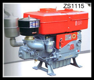 Mesin diesel silinder tunggal Horizontal 4 Tak Tekanan Gabungan &amp; Percikan Tugas Tinggi