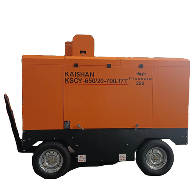 KSCY-650/20-700/17 18m3/Min 650CFM 20bar 17bar Sekrup Gas Putar Portabel Kompresor Udara Sekrup Kompresor Udara